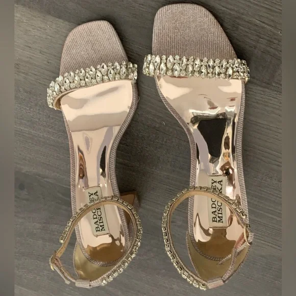 Badgley Mischka Women's Harriet Heeled Rose Sandal 7 - Picture 9 of 11